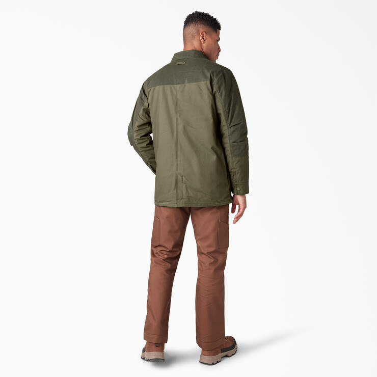 Waxed Canvas Chore Coat - Moss Green (MS) image number 6