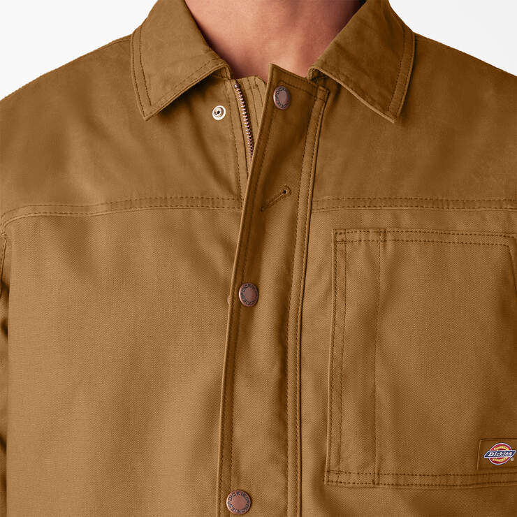 Waxed Canvas Chore Coat - Brown Duck (BD) image number 7