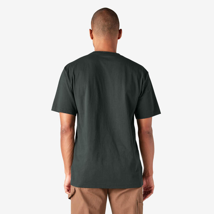 Heavyweight Short Sleeve Pocket T-Shirt - Hunter Green (GH) image number 2