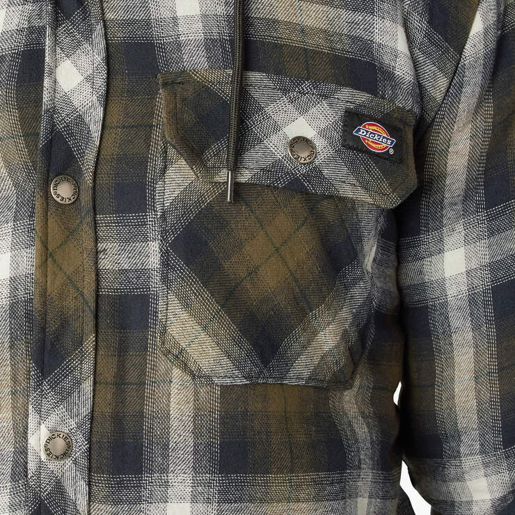 Veste-chemise en flanelle avec technologie Hydroshield - Dark Olive/Black Plaid (A2A) numéro de l’image 6