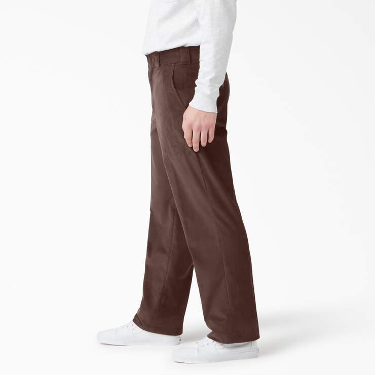 Regular Fit Corduroy Pants - Chocolate Brown (CB) image number 3