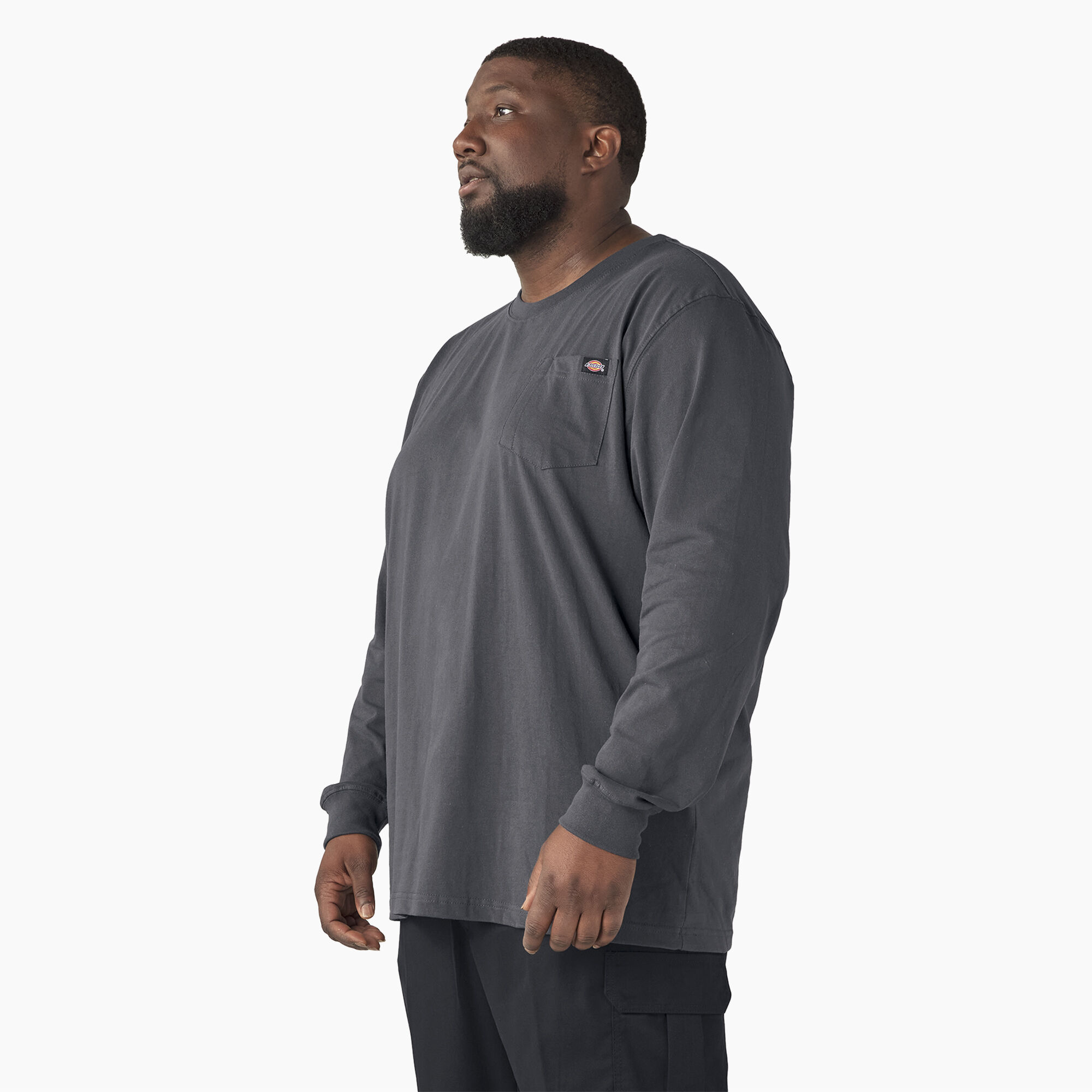 Dickies men's long store sleeve heavyweight crew neck