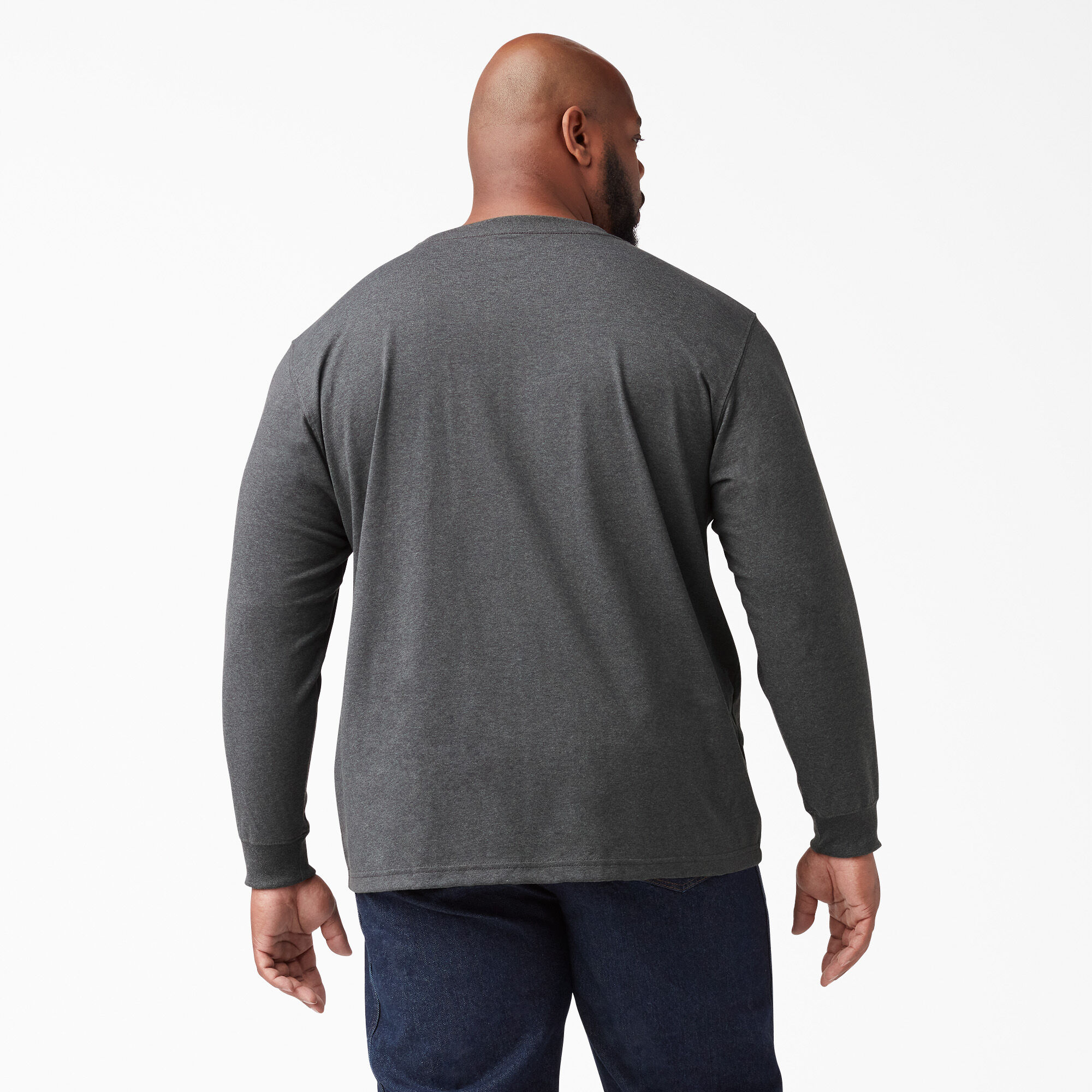 Heavyweight Heathered Long Sleeve Pocket T Shirt
