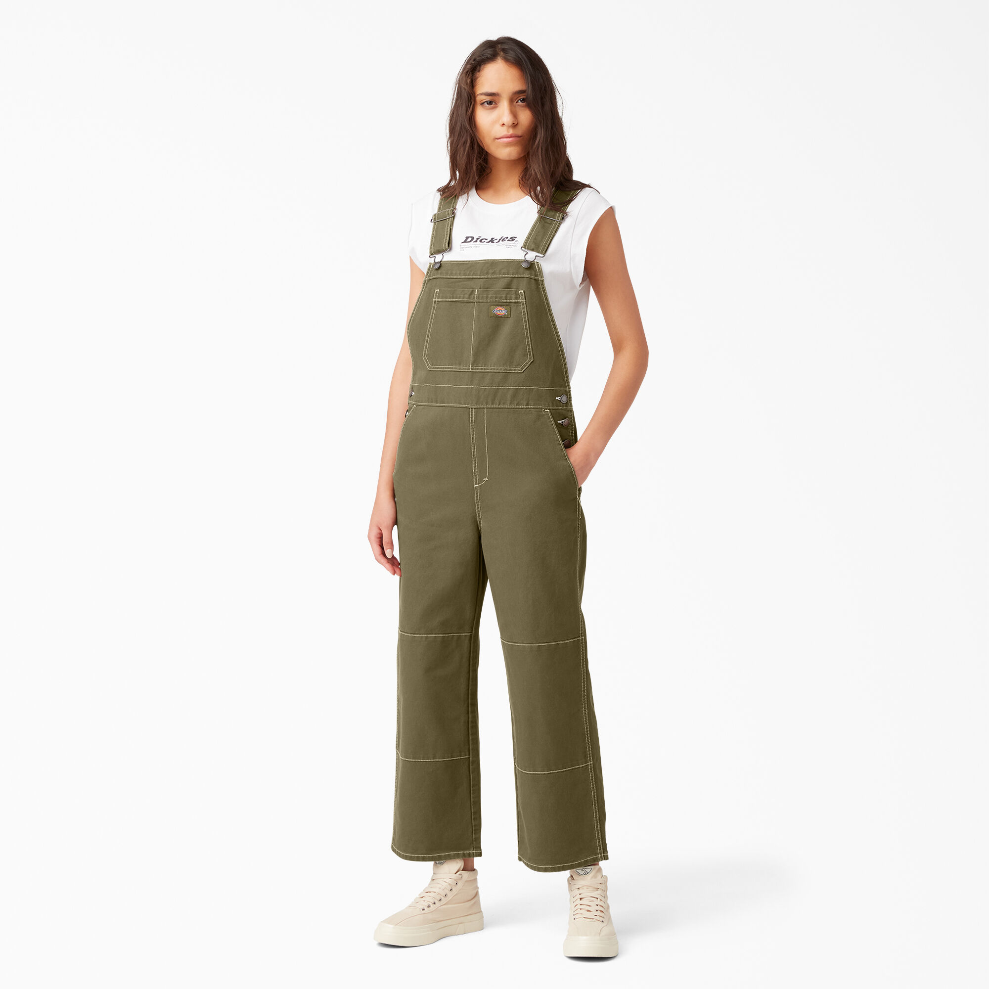 Women s Cropped Carpenter Bib Overalls