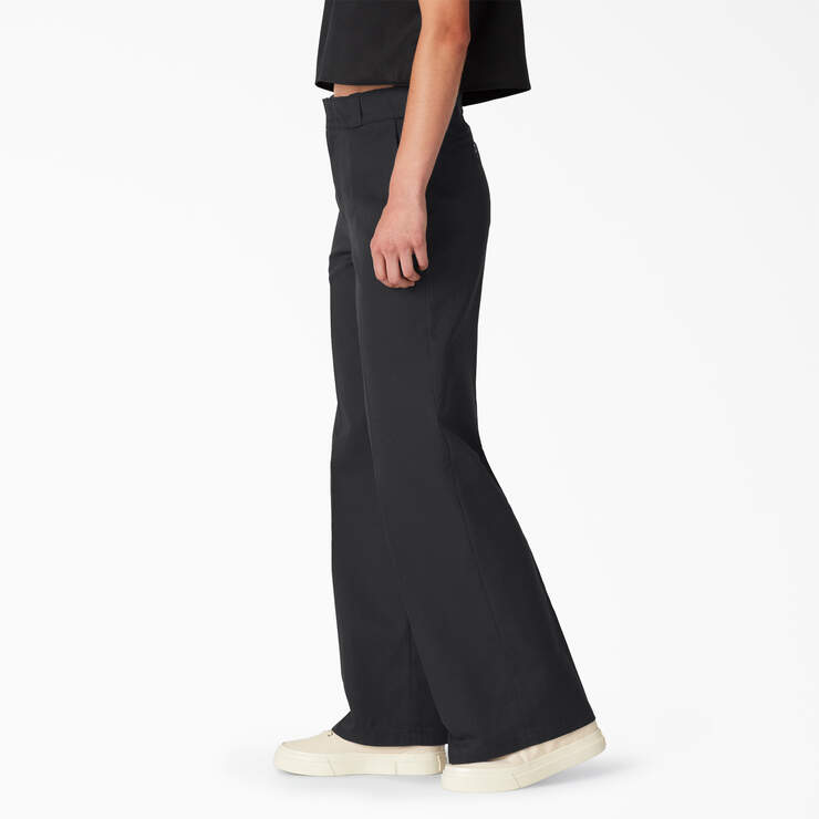 Pantalon de travail de coupe standard à jambe large pour femmes - Stonewashed Black (SBK) numéro de l’image 3