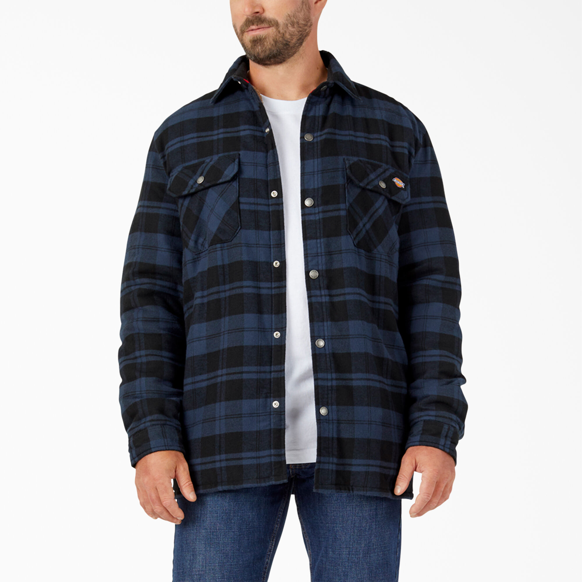 Water Repellent Fleece Lined Flannel Shirt Jacket
