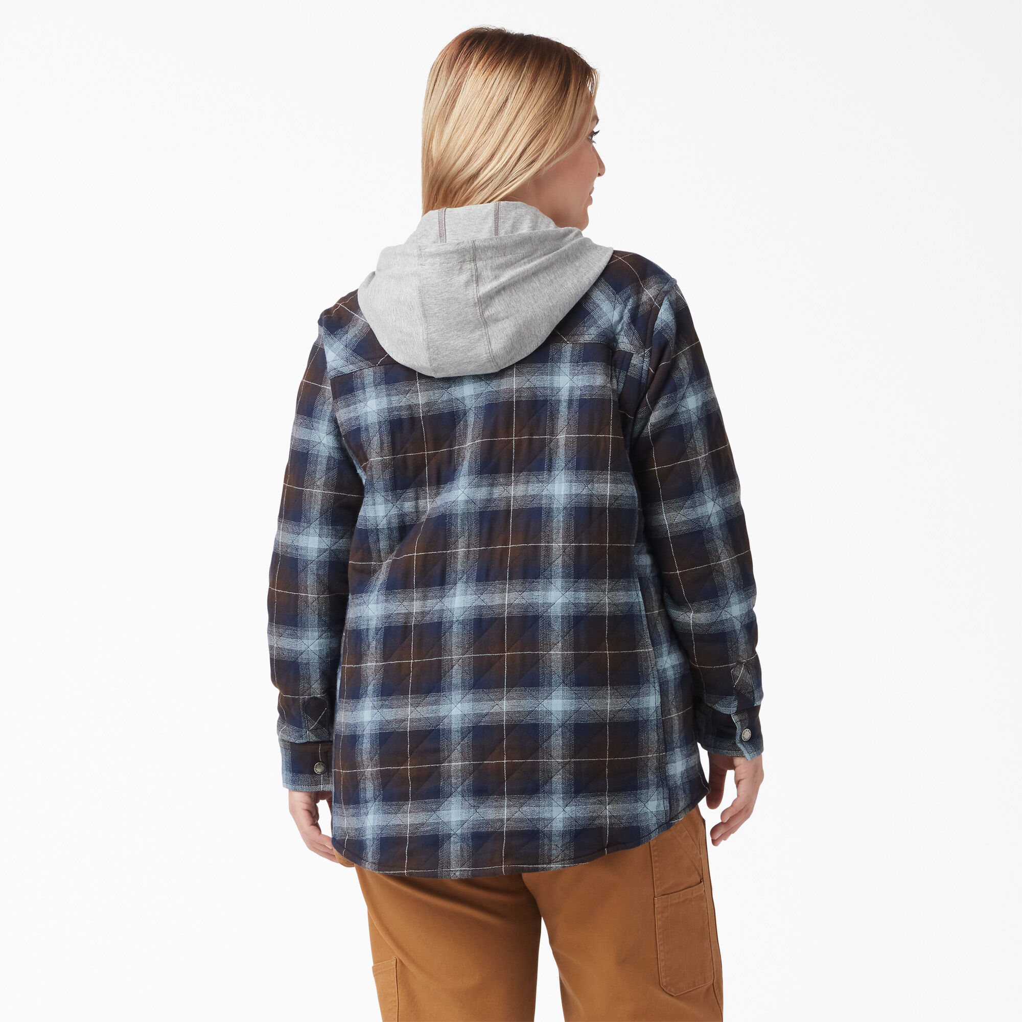 Blue flannel jacket with hood discount