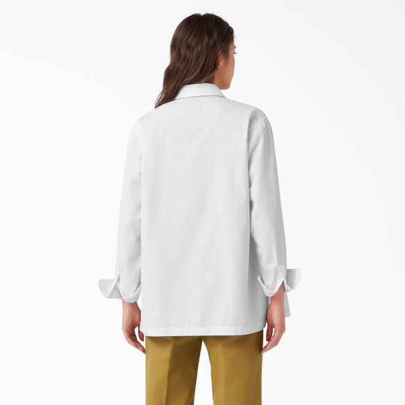 Chemise de travail &agrave; manches longues de coupe d&eacute;contract&eacute;e pour femmes - White &#40;WH&#41;