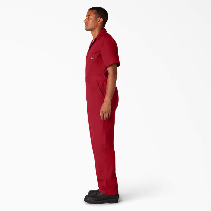 Short Sleeve Coveralls - Red (RD) image number 3