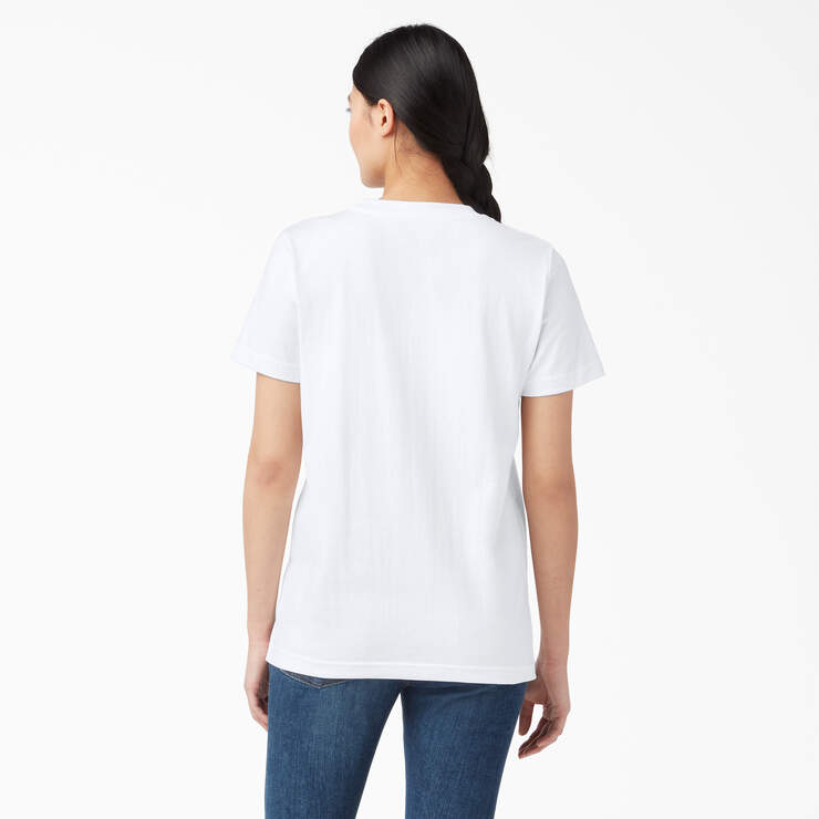 T-shirt épais à manches courtes et à poche pour femmes - White (WH) numéro de l’image 2