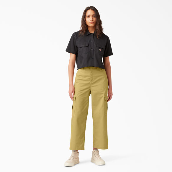 Pantalon cargo de coupe standard pour femmes - Stonewashed Dark Khaki &#40;S2K&#41;