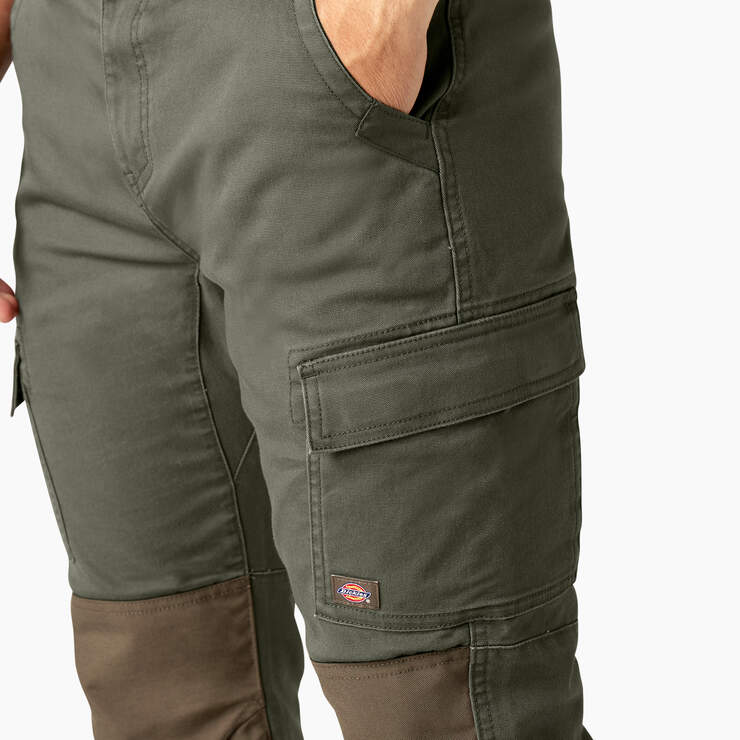 Temp-iQ® 365 Regular Fit Double Knee Tapered Duck Pants - Rinsed Moss Green (RMS) image number 5