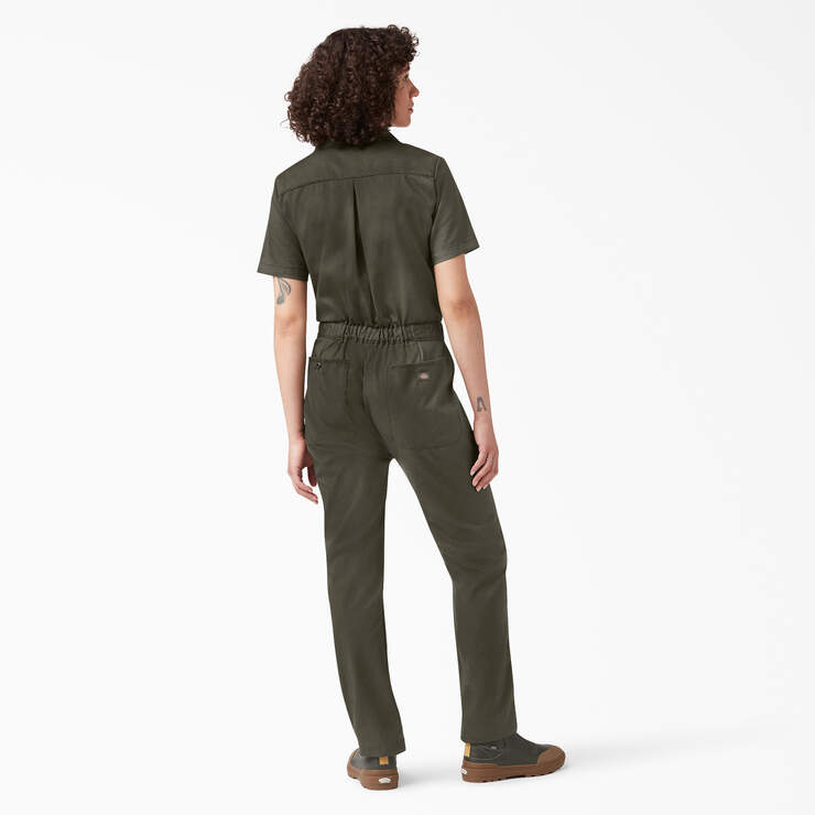 Women's FLEX Cooling Short Sleeve Coveralls - Moss Green (MS) image number 6