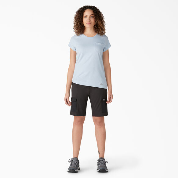 Women&#39;s Cooling Slim Fit Cargo Shorts, 10&quot; - Black &#40;BK&#41;