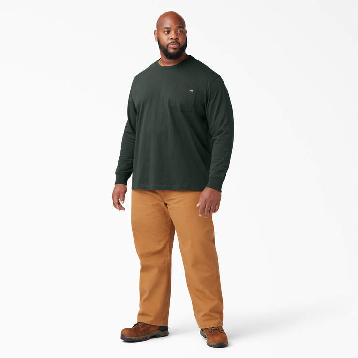 T-shirt épais à manches longues et à poche - Hunter Green (GH) numéro de l’image 7