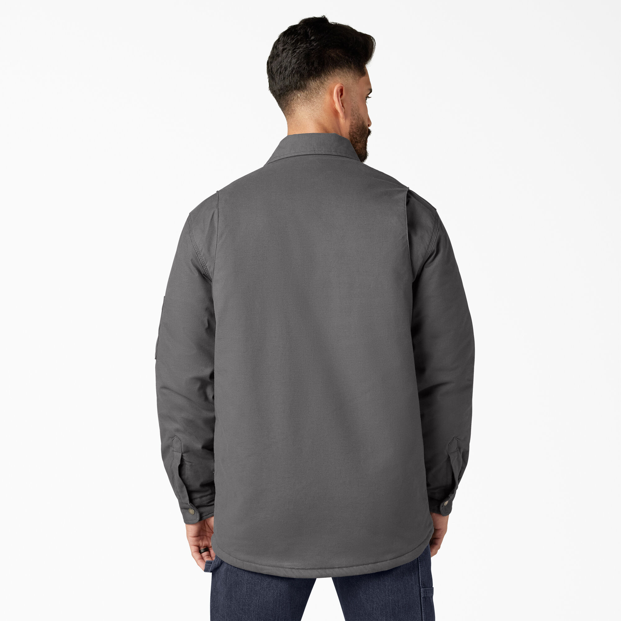 Dickies men's twill polar hot sale fleece lined shirt jacket