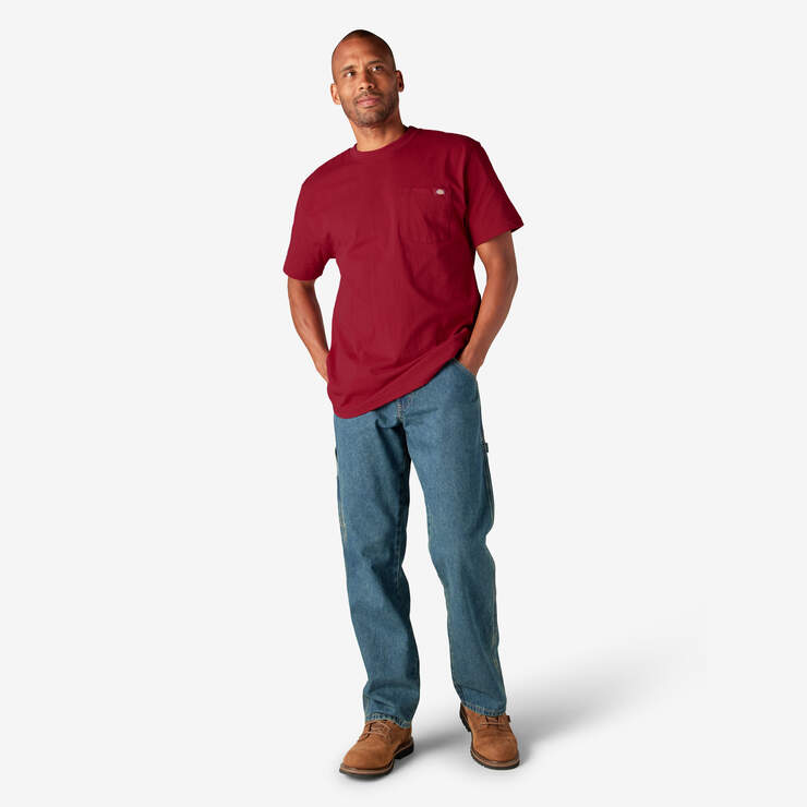 Heavyweight Short Sleeve Pocket T-Shirt - English Red (ER) image number 9