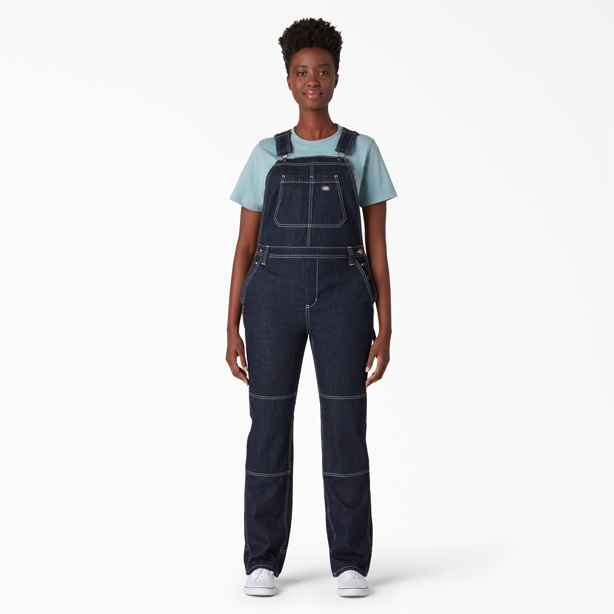 Women s Denim Double Knee Bib Overalls Dickies Canada