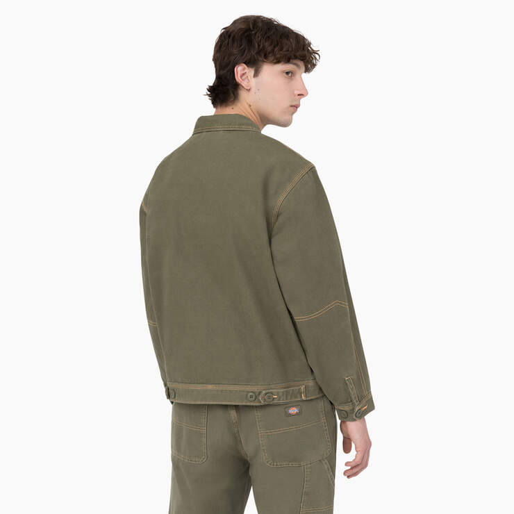 Duck Contrast Stitch Jacket - Stonewashed Military Green (SMW) image number 2