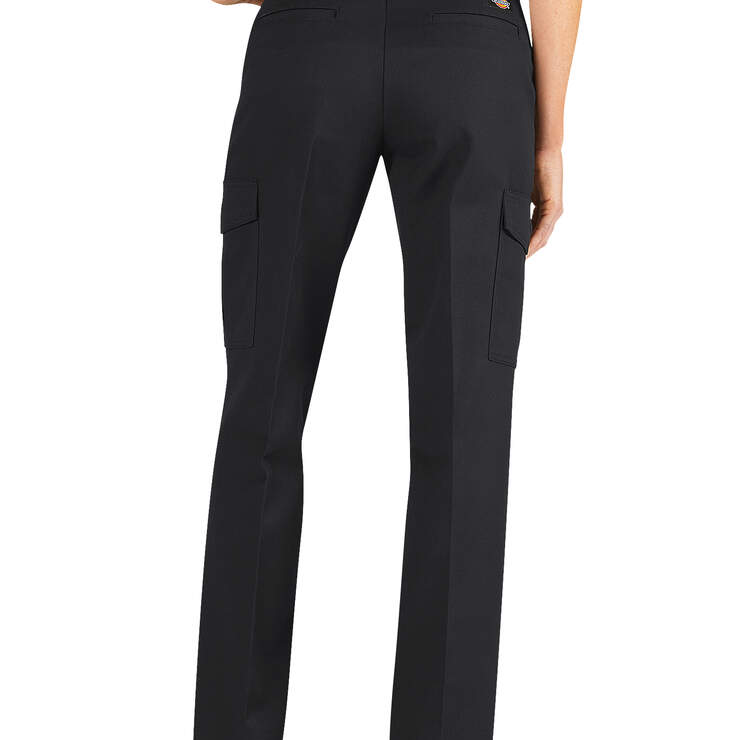 Women's Relaxed Straight Server Cargo Pants - Black (BK) image number 2