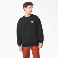 Fleece Embroidered Chest Logo Sweatshirt - Black (KBK)