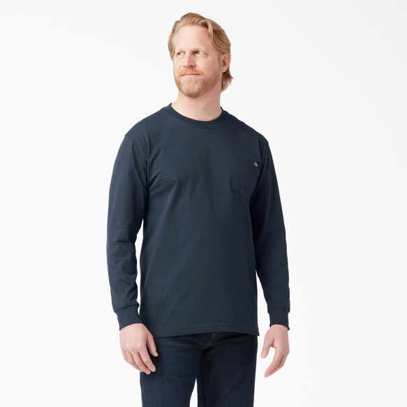 Heavyweight Long Sleeve Pocket T-Shirt - Dark Navy &#40;DN&#41;