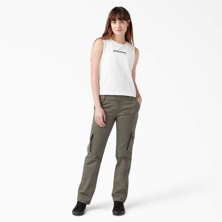 Women's Relaxed Fit Cargo Pants - Grape Leaf (GE) image number 3