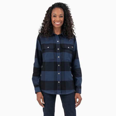 Chemise en flanelle DuraTech Renegade pour femmes - Ink Navy Buffalo Plaid &#40;A1C&#41;