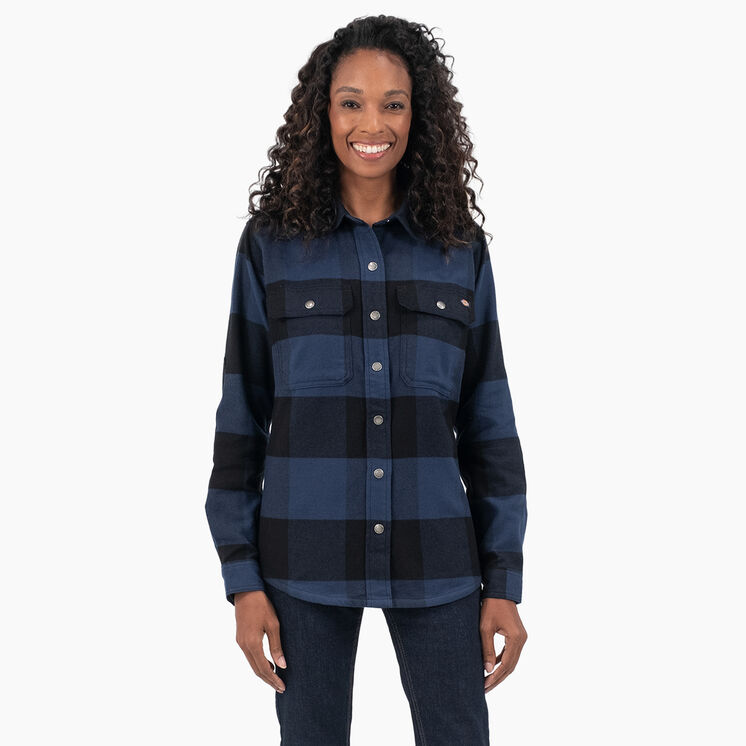 Women&rsquo;s DuraTech Renegade Flannel Shirt - Ink Navy Buffalo Plaid &#40;A1C&#41;