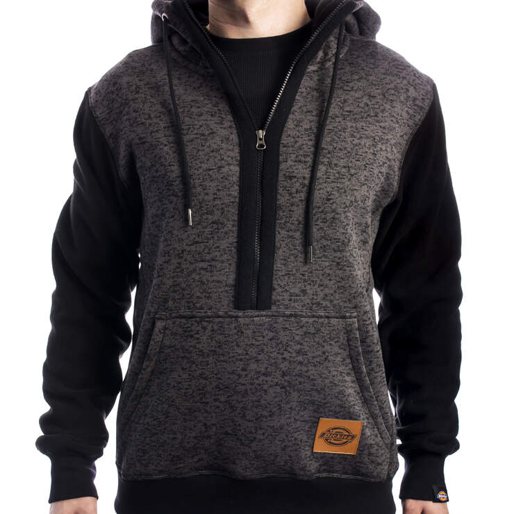 3/4 Zip Bryan Pullover Hoodie - Charcoal Gray (CH) image number 1