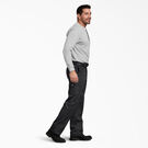 Regular Fit Straight Leg Double Knee Work Pants - Black &#40;BK&#41;