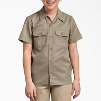 Boys’ Short Sleeve Work Shirt, 4-20 - Desert Khaki (DSR)