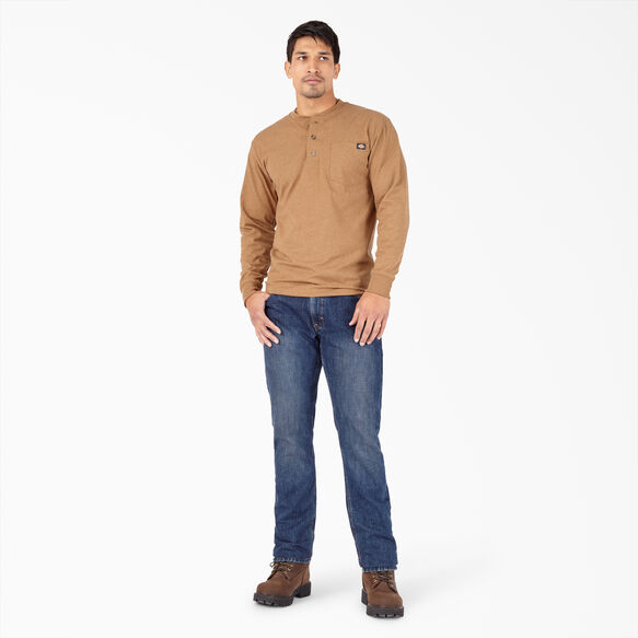 Haut henley chin&eacute; &eacute;pais &agrave; manches longues - Brown Duck Heather &#40;BDH&#41;