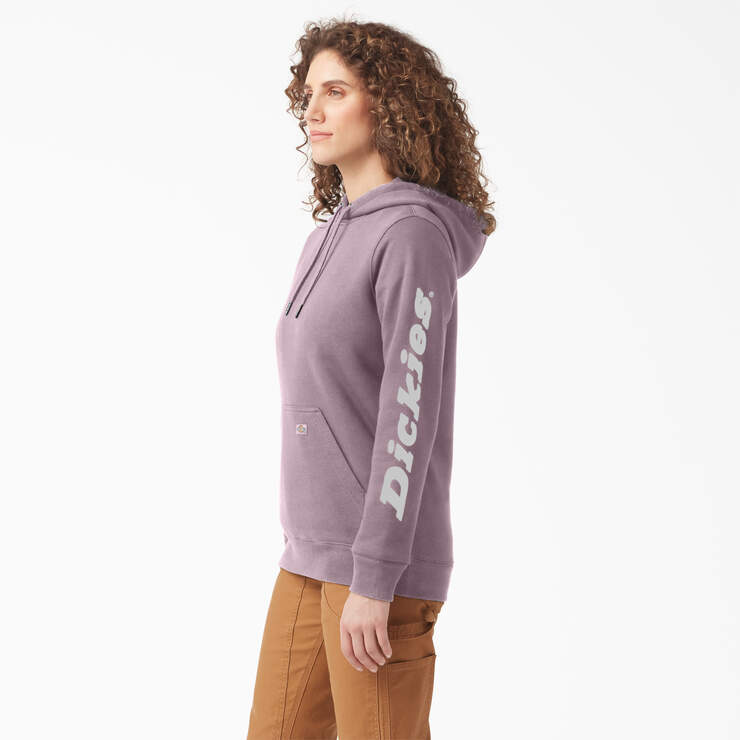 Women's Water Repellent Sleeve Logo Hoodie - Lilac (LC) image number 3
