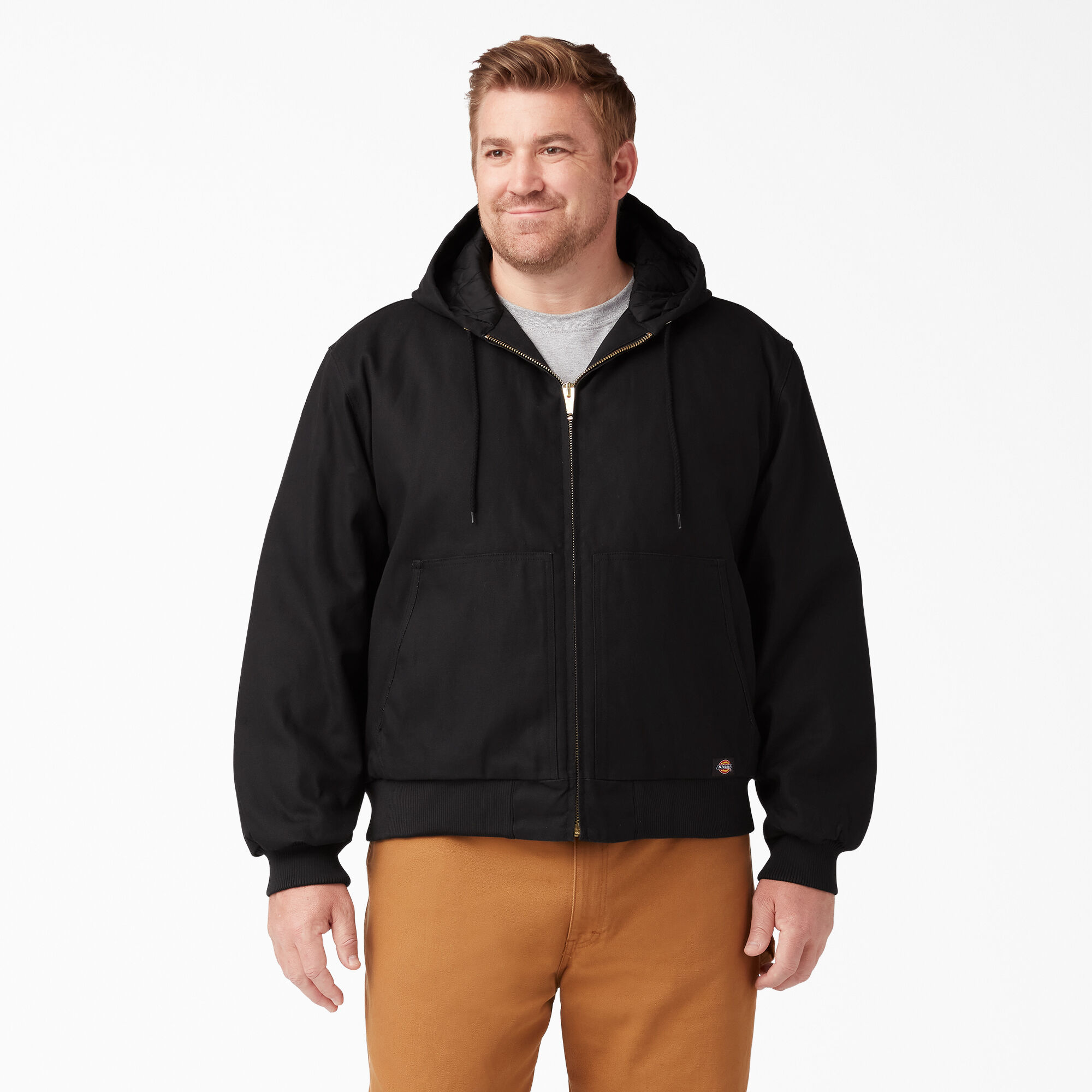 Rigid Duck Hooded Jacket , Black | Mens Outerwear | Dickies Canada