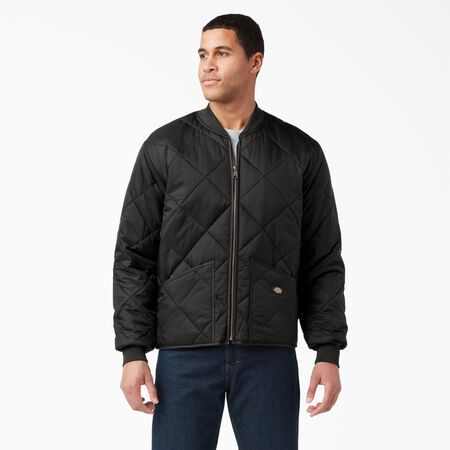 Diamond Quilted Nylon Jacket - Black &#40;BK&#41;