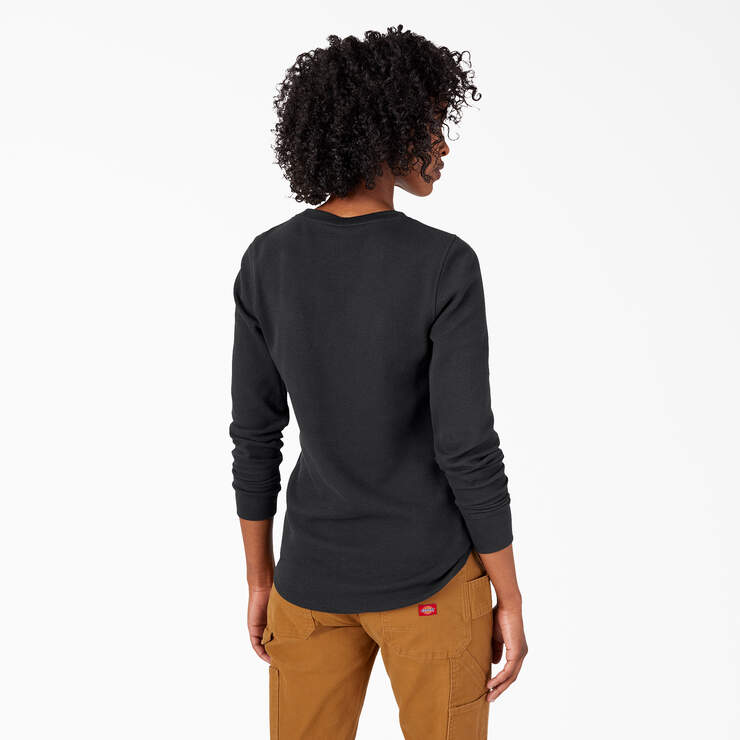 Women’s Long Sleeve Thermal Shirt - Black (KBK) image number 2