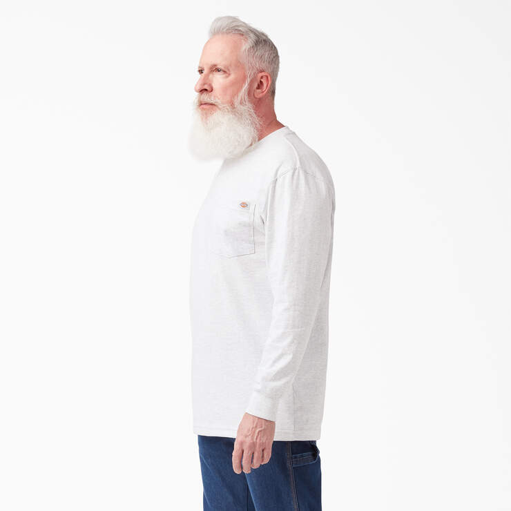 Heavyweight Long Sleeve Pocket T-Shirt - Ash Gray (AG) image number 3