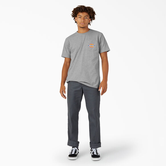 T-shirt &agrave; poche avec logo sur la poitrine - Heather Gray &#40;HG&#41;