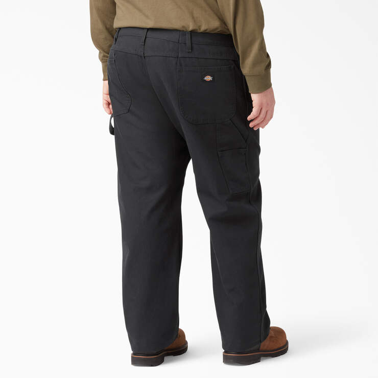 Pantalon menuisier de coupe décontractée en coutil épais - Rinsed Black (RBK) numéro de l’image 3