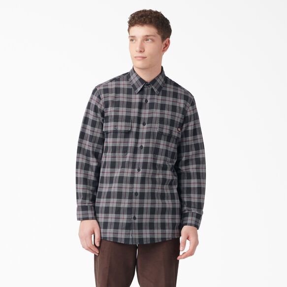 Regular Fit Flex Flannel Shirt - Wine/Black Plaid &#40;BPE&#41;