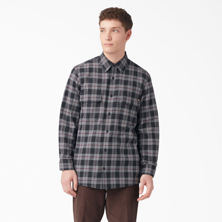 Regular Fit Flex Flannel Shirt - Wine/Black Plaid &#40;BPE&#41;