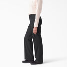 Pantalon en velours c&ocirc;tel&eacute; de coupe standard &agrave; jambe ample Halleyville pour femmes - Black &#40;BKX&#41;