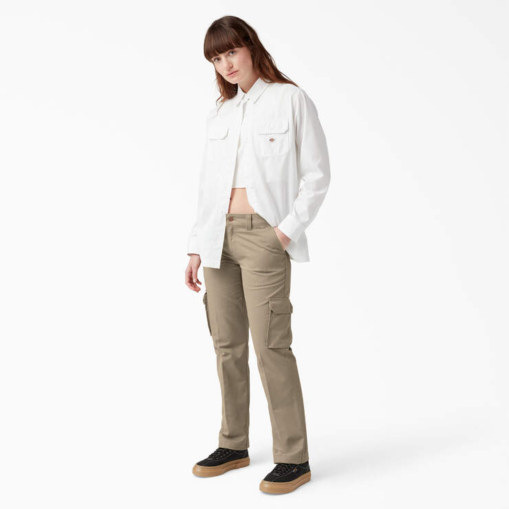 Women's Relaxed Fit Cargo Pants - Desert Sand (DS) image number 4