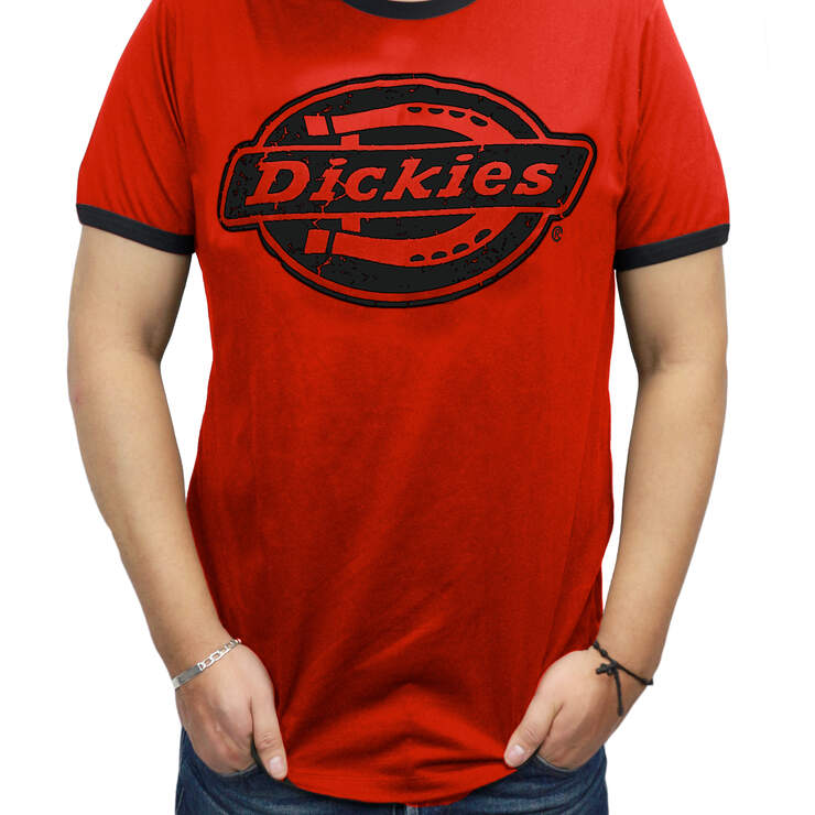 Men’s Graphic 60/40 Ringer SS Tee - Red (RD) image number 1