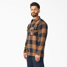 Veste-chemise en molleton long et flanelle Hydroshield - Brown Duck/Navy Buffalo Plaid &#40;B1M&#41;