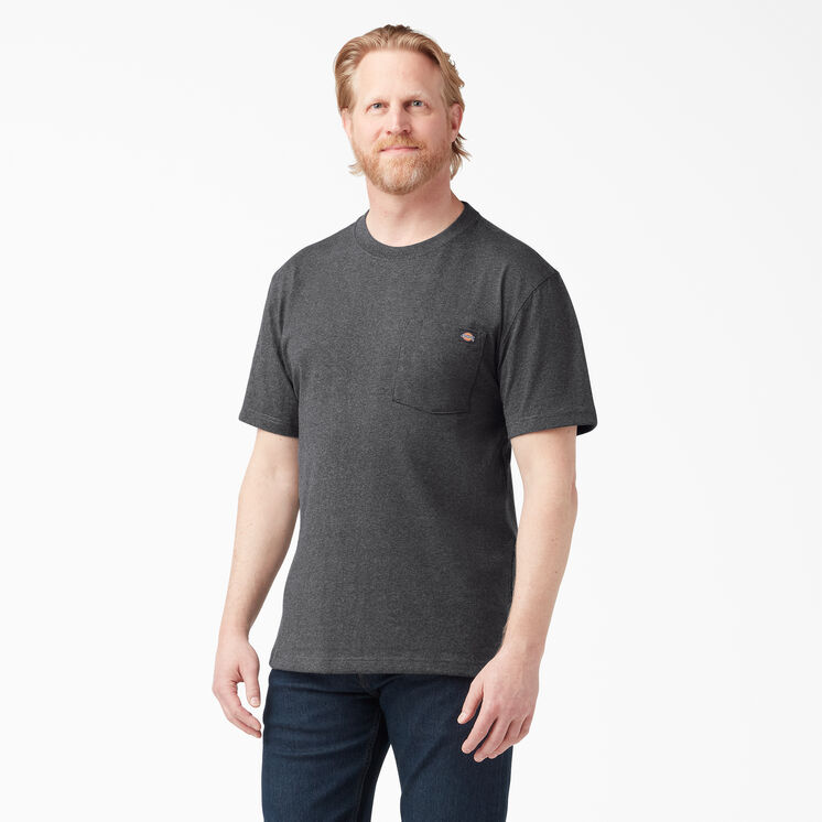 T-shirt en tissu chin&eacute; &eacute;pais &agrave; manches courtes - Charcoal Gray Heather &#40;CGH&#41;
