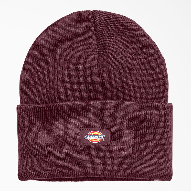 Tuque longue en tricot &agrave; revers - Burgundy &#40;BY&#41;