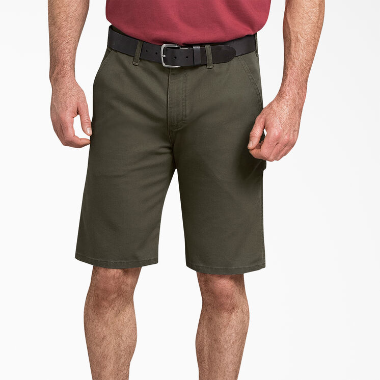 Duck Carpenter Shorts, 11&quot; - Stonewashed Moss Green &#40;SMS&#41;