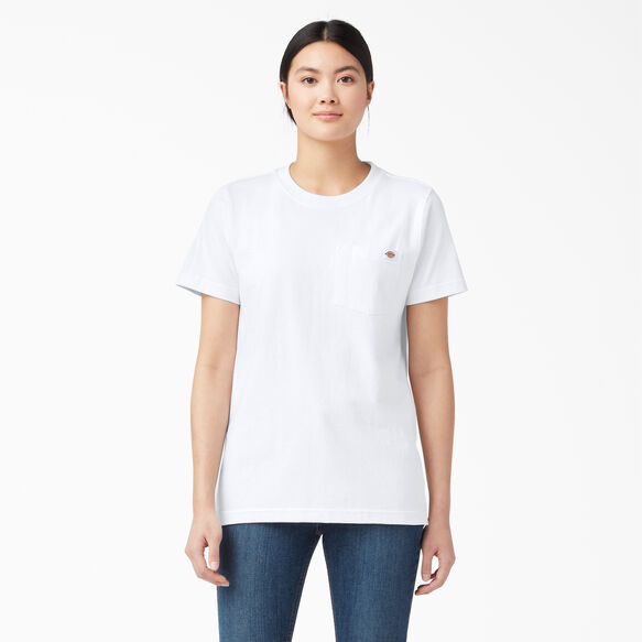 T-shirt &eacute;pais &agrave; manches courtes pour femmes - White &#40;WH&#41;